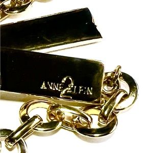 Imitation Gold Plated Adjustable Chain Link Belt by Anne Klein 2, NWOT, Classic